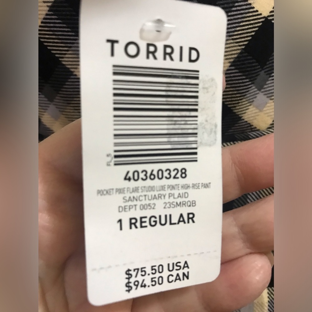 Torrid 1R Plaid Flare Pants NWT - Picture 5 of 9